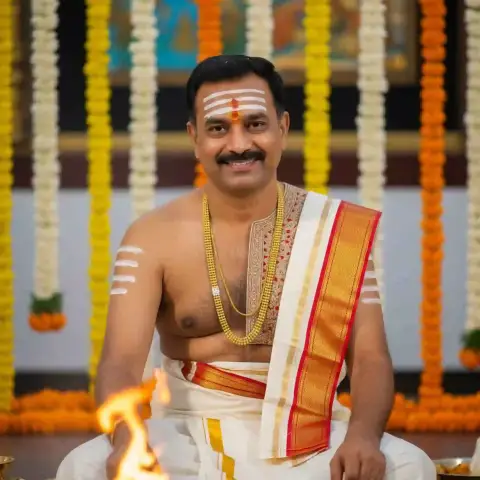Tamil Brahmin Iyer and Hindu Pandit priests for traditional wedding ceremonies and rituals