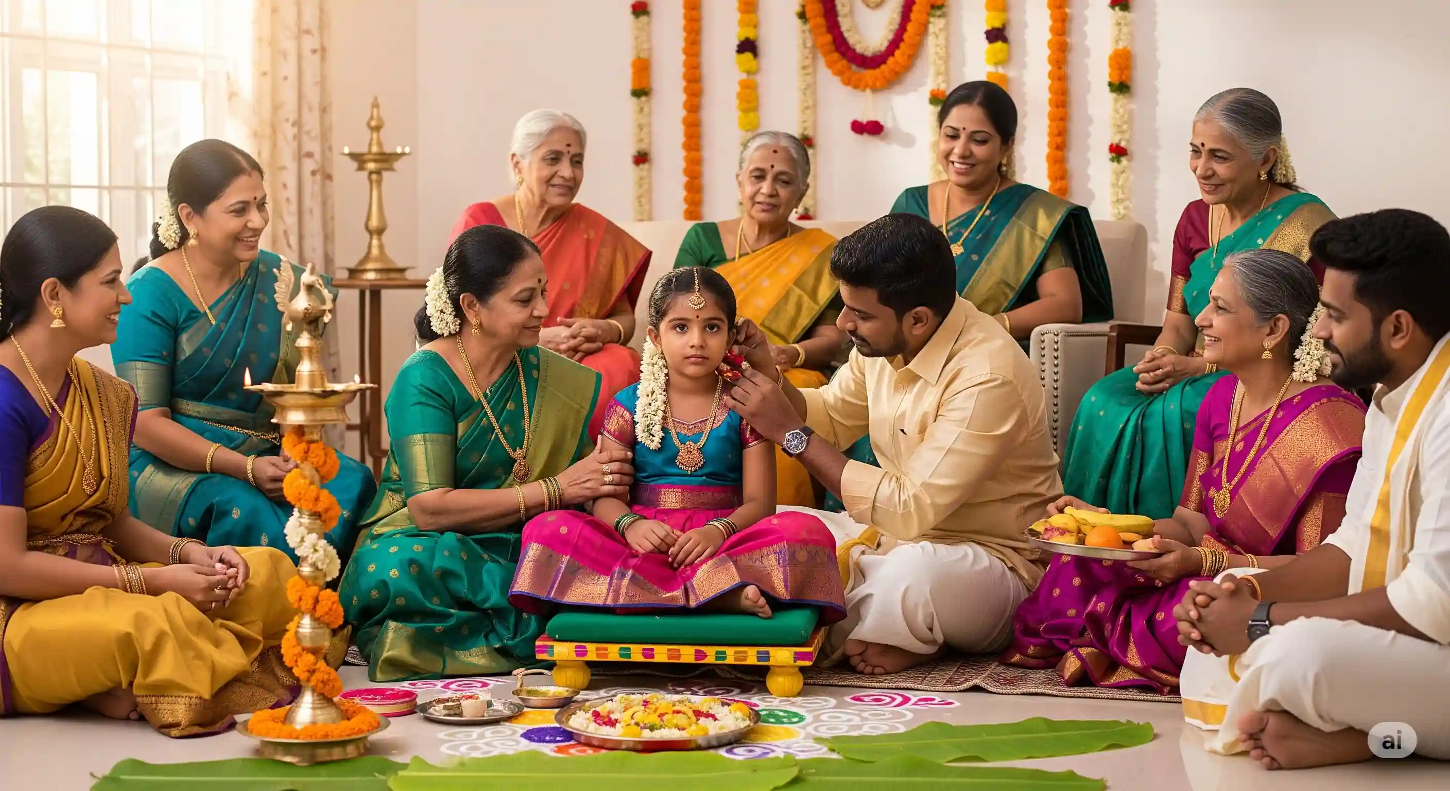 Beautiful wedding celebration with traditional elements and festivities